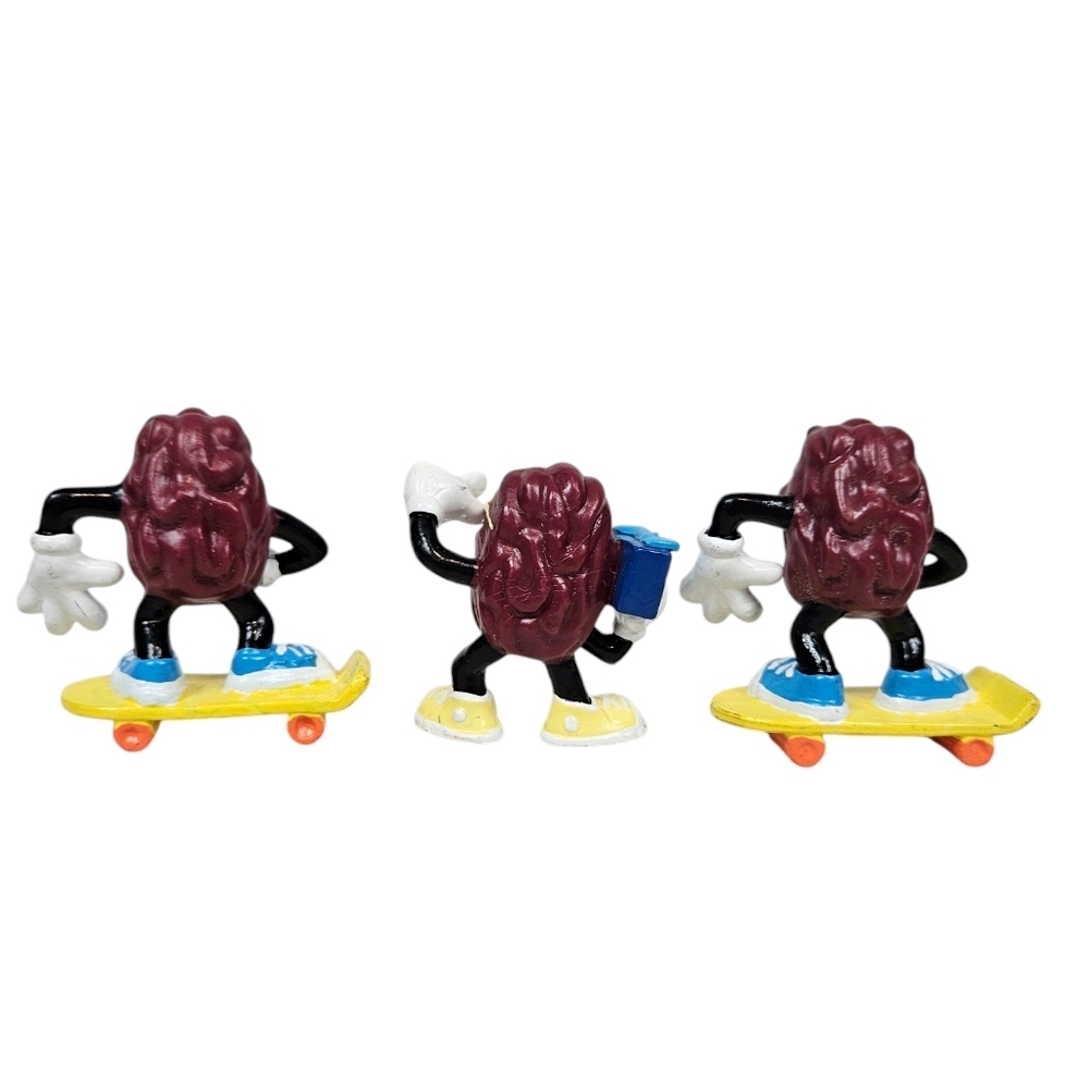 Vintage Calras 80s California Raisins Skateboard PVC Figurines Lot of 3 S1 - Picture 3 of 7